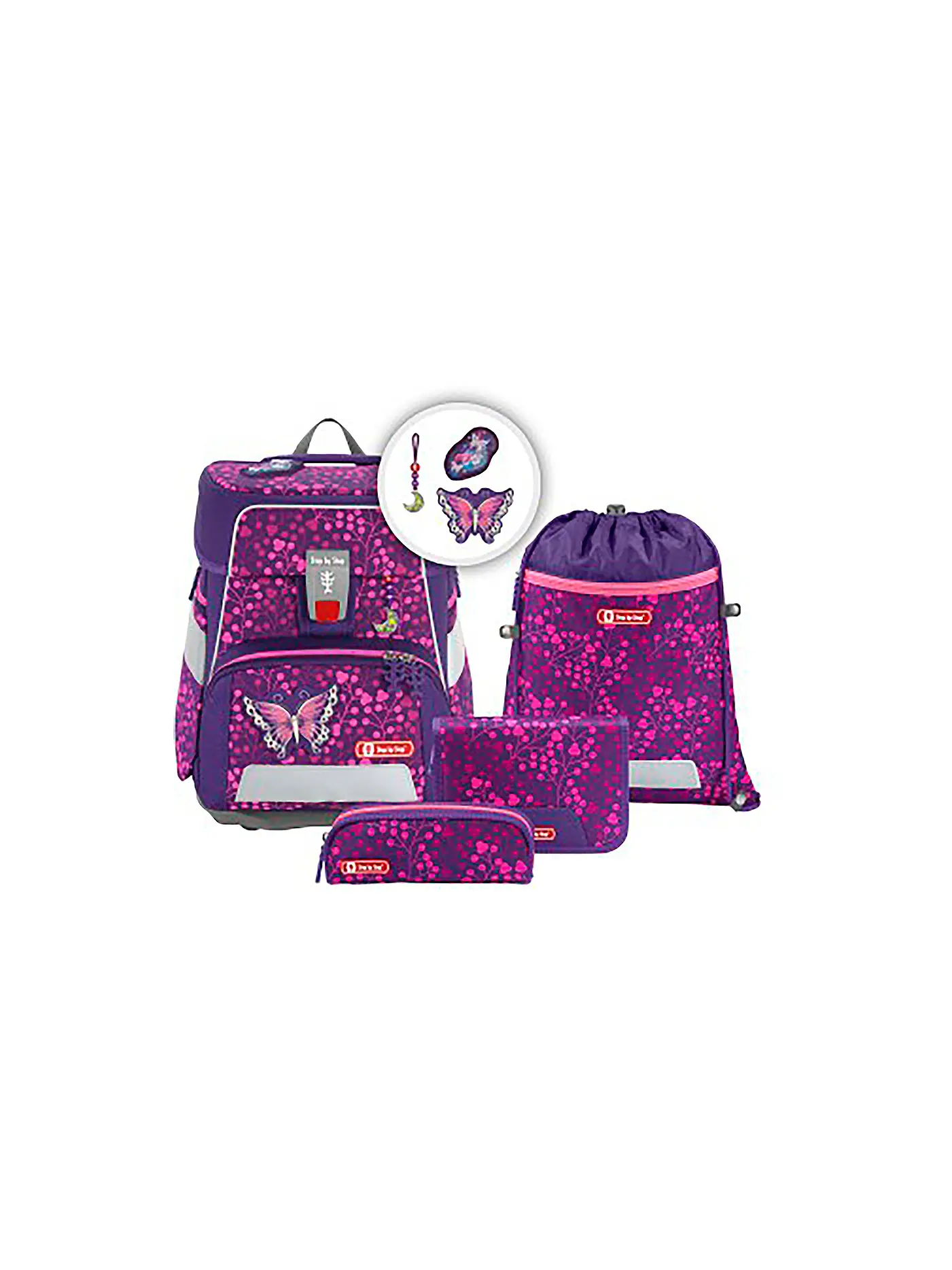 STEP BY STEP | Schultaschen Set 5tlg SPACE Shine Butterfly Night | 